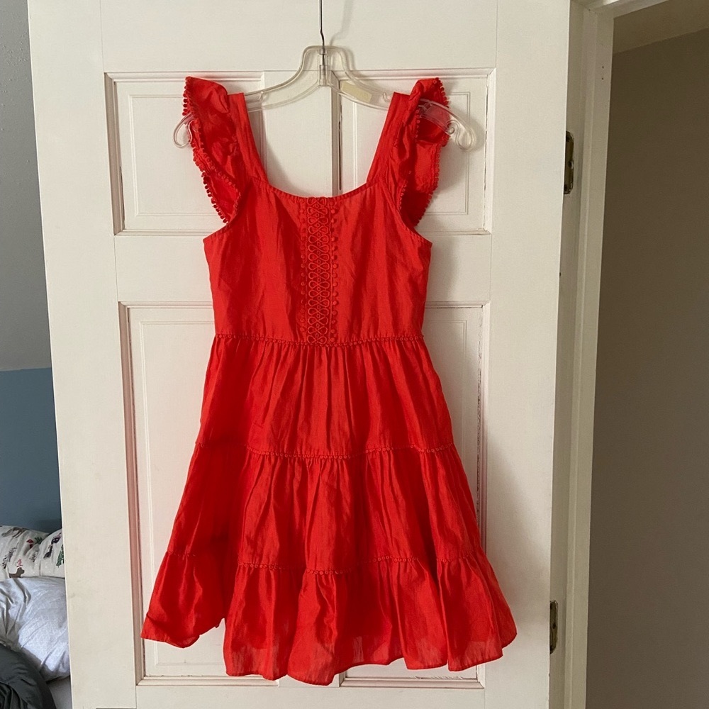 Girls Linen Blend Dress